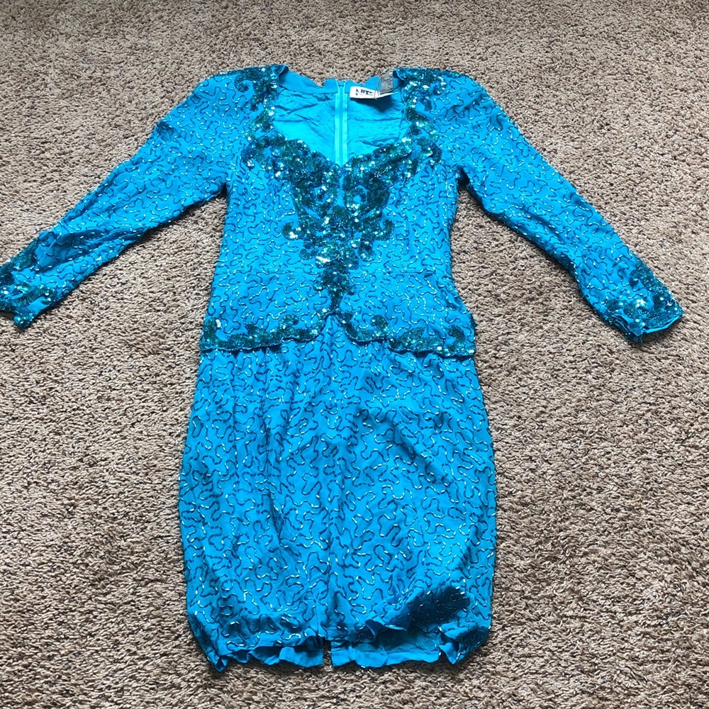Vintage Beaded & Sequined Dress